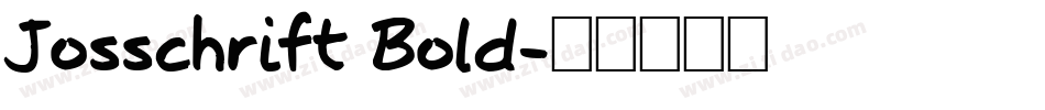 Josschrift Bold字体转换